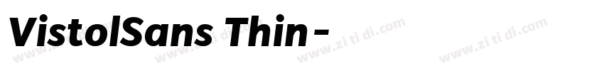 VistolSans Thin字体转换